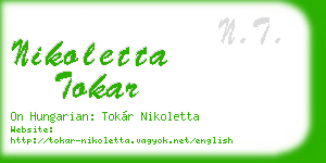 nikoletta tokar business card